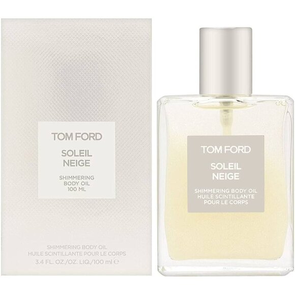 Tom Ford Soleil Neige Shimmering Body Oil Spray Scented Glow, Silver 100mL, New - Picture 1 of 9